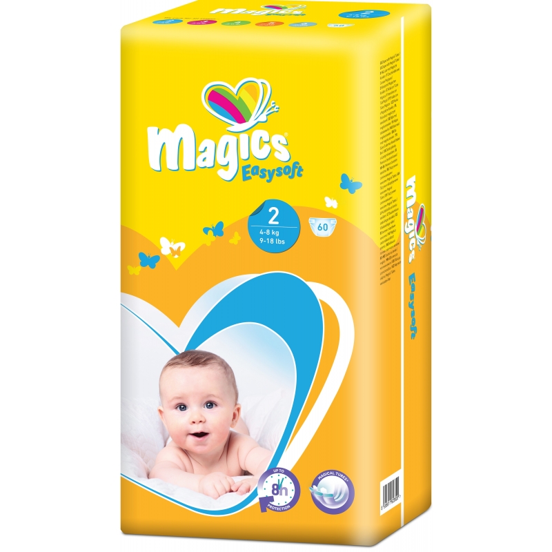 Couches bébé T1 (2-5kg) - sachet de 50pcs - Magics - Magics