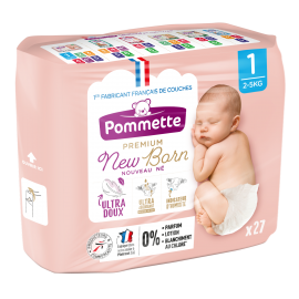 Couches Pommette Newborn T1 - 2/5 kg