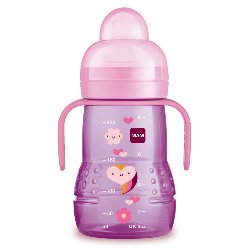 MAM Pure Lot de 2 tétines pour bébé en matériau durable et  bio-renouvelable, avec boîte à tétines, pour bébé de 0 à 6 mois,  rose/violet : MAM: : Bébé et Puériculture