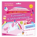 Mes cartes à décorer - 8 invitations d'anniversaire - Les licornes - Editions LITO
