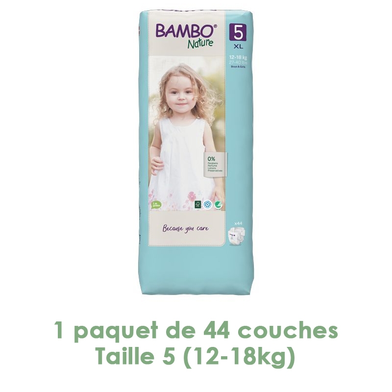Couches Bambo Nature Junior T5 (12-18kg) - 1 paquet 44