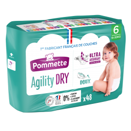 Couches Pommette Agility Dry T6 - 15-30kg - 3 paquets